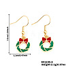 Christmas Theme Brass Dangle Earrings IP2522-8-1