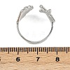 Brass Adjustable Cuff Rings for Women RJEW-B132-02B-P-5
