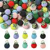 100Pcs Rubberized Style ABS Plastic Pendants KY-CJ0002-14-1