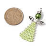 Glass Seed Beads Pendants PALLOY-MZ00381-3