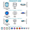 12Pcs 12 Styles Alloy Glass Shoe Decorations AJEW-FG0004-42-2