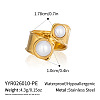 304 Stainless Steel Cuff Open Rings for Women WS3424-1-1