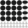24Pcs Pure Cotton Covered Iron Buttons BUTT-BC0001-19B-1