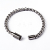 304 Stainless Steel Box Chain Bracelets X-BJEW-D400-05-3