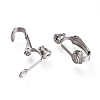 Tarnish Resistant 304 Stainless Steel Clip-on Earring Converters Findings X-STAS-O110-20P-3