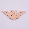 Natural Solid Wood Carved Onlay Applique Craft WOOD-WH0107-28-2