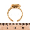 304 Stainless Steel Open Cuff Ring Components STAS-F366-09C-G-2