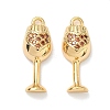 Brass Micro Pave Cubic Zirconia Pendants KK-A281-22G-02-1