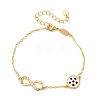 Sports Brass Micro Pave Cubic Zirconia Infinity Link Bracelets BJEW-D386-01E-G-2