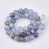 Natural Striped Agate/Banded Agate Beads Strands G-S359-046-01-2