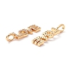 Brass Micro Pave Clear Cubic Zirconia Pendants ZIRC-Z019-35G-NR-3