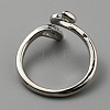 Alloy Snake Cuff Rings RJEW-WH0011-21P-2