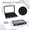 8-Slot MDF Covered with PU Leather Pen Organizer Display Cases with Acrylic Window Lid ODIS-WH0086-232A-02-2
