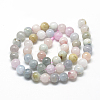 Natural Morganite Beads Strands G-R446-6mm-06-2