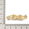 Brass Micro Pave Cubic Zirconia Fold Over Clasps KK-U037-33G-01-3