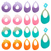   16Pcs 8 Style Spray Painted Iron Big Pendants IFIN-PH0001-91-1