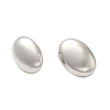 304 Stainless Steel Oval Stud Earrings for Women EJEW-U020-22P-2