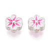 925 Sterling Silver Enamel Beads STER-T008-35A-3