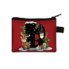 Christmat Letter Printed Polyester Wallets with Zipper PW-WGB27ED-02-1