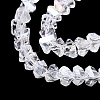 Electroplate Transparent Glass Beads Strands EGLA-Q139-01A-A01-3