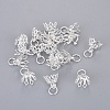 Flower Rack Plating Brass Filigree Bead Cap Bails LS-KK-L102-27S-3