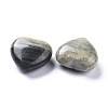 Natural Black Silver Leaf Jasper Heart Love Stone G-K416-04C-01-2