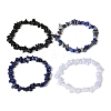 4Pcs Gemstone Beaded Stretch Bracelets Set BJEW-JB11177-4