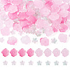 100Pcs 4 Colors Transparent Glass Beads DGLA-TA0001-45-1