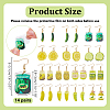 14Pair 316 Surgical Stainless Steel Dnangle Earrings EJEW-PH01462-2