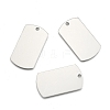 Non-Tarnish 201 Stainless Steel Rectangle Mirror Polished Finish Stamping Blank Tag Pendants X-STAS-S031-03-2