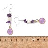 Natural Gemstone & Alloy Enamel & Iron Dangle Earrings for Women EJEW-JE07405-6