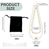 Brass Double Layer Necklaces NJEW-TAC0020-3