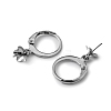 314 Stainless Steel Leverback Earring Findings STAS-WH0036-07P-2