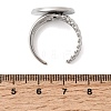 304 Stainless Steel Cuff Ring Components STAS-P454-01E-P-3
