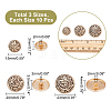 CHGCRAFT 30Pcs 3 Style Alloy Shank Buttons FIND-CA0004-77LG-2