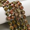Natural Unakite Beads Strands G-H005-B11-01-1
