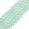 Dyed Transparent Crackle Glass Beads Strands GLAA-Q108-01A-A05-1