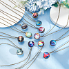 ANATTASOUL 12Pcs 12 Styles Glass Universe Ball Necklace NJEW-AN0001-47-5
