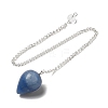 Dyed & Heated Natural Blue Aventurine Dowsing Pendulums G-R492-01S-06-2