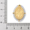 304 Stainless Steel Oval Embossed Jesus Pendants STAS-L022-490G-03-3