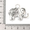 Elephant Tibetan Style Alloy Pendants TIBEP-R344-54AS-LF-3