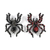 Halloween Spider Alloy Rhinestones Brooches for Party Wear JEWB-S022-08B-2