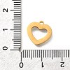 304 Stainless Steel Hollow Heart Charms STAS-Q348-08G-3