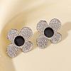 304 Stainless Steel Flower Stud Earrings BM1412-1-1