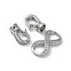 Rack Plating Brass Micro Pave Cubic Zirconia Fold Over Clasps KK-K377-12P-3