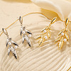 Cute and stylish Brass Leaf-shaped Stud Earrings OA0010-2-4