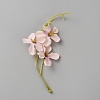 Cloth Artificial Plum Blossom Branch AJEW-WH20130-69E-1