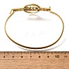 304 Stainless Steel Flat Round Link Bangles for Women BJEW-R014-01G-02-5