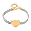 Ion Plating(IP) Fashionable 304 Stainless Steel Bracelets BJEW-J038-47G-1