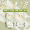 20Pcs 10 Style 304 Stainless Steel Charms STAS-CN0001-07-2